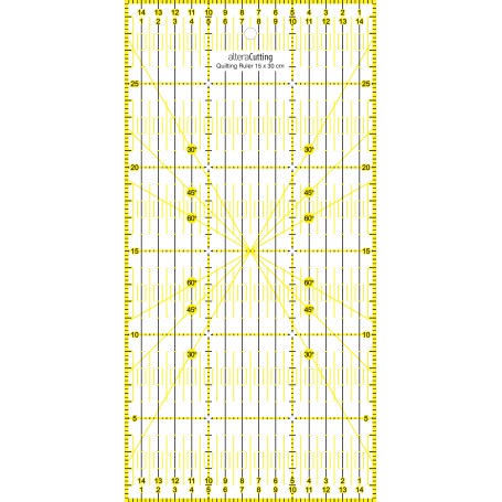 Régle de couture (quilt/patchwork) 15x30cm
