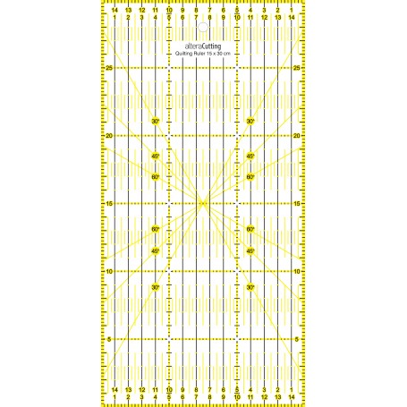 Régle de couture (quilt/patchwork) 15x30cm