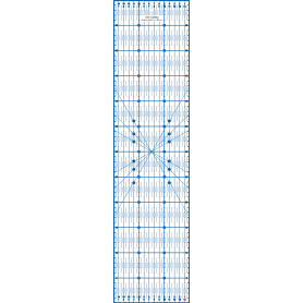 Règle de couture (quilt/patchwork) 15x60cm - BLEUE