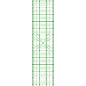 Règle de couture (quilt/patchwork) 15x60cm - VERTE