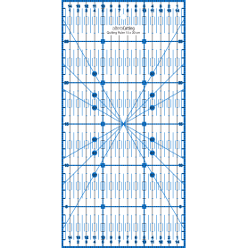 Régle de couture (quilt/patchwork) 15x30cm - BLEU