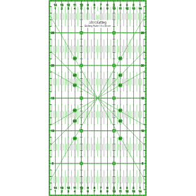 Règle de couture (quilt/patchwork) 15x30cm - VERT