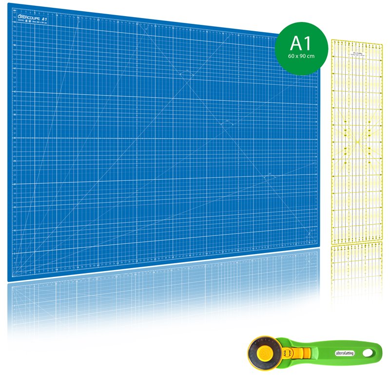 Dahle Tapis De Découpe A3 30x45 Cm Bleu - Auto-cicatrisant 5 Couches Double Face