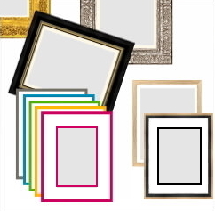 Cadre sur mesure avec passepartout Cadre sur mesure avec passepartout